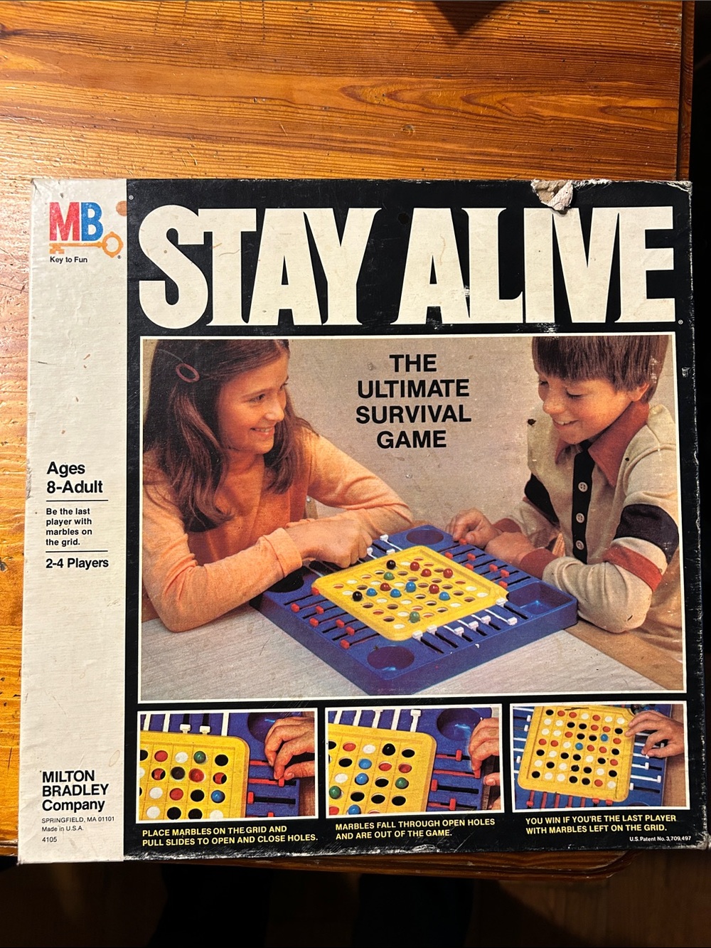 Milton Bradley Stay Alive Board Game -vintage 1978